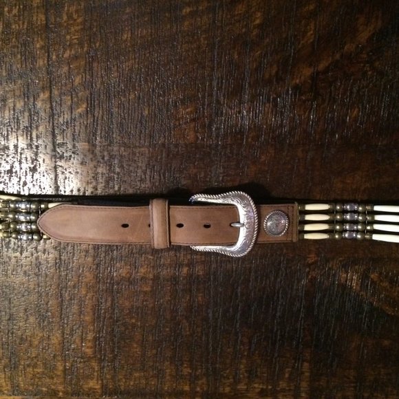 Size 40- Western vibe Nocona Leather brown belt - Picture 2 of 10